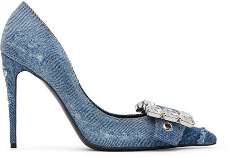dolce and gabbana denim heels